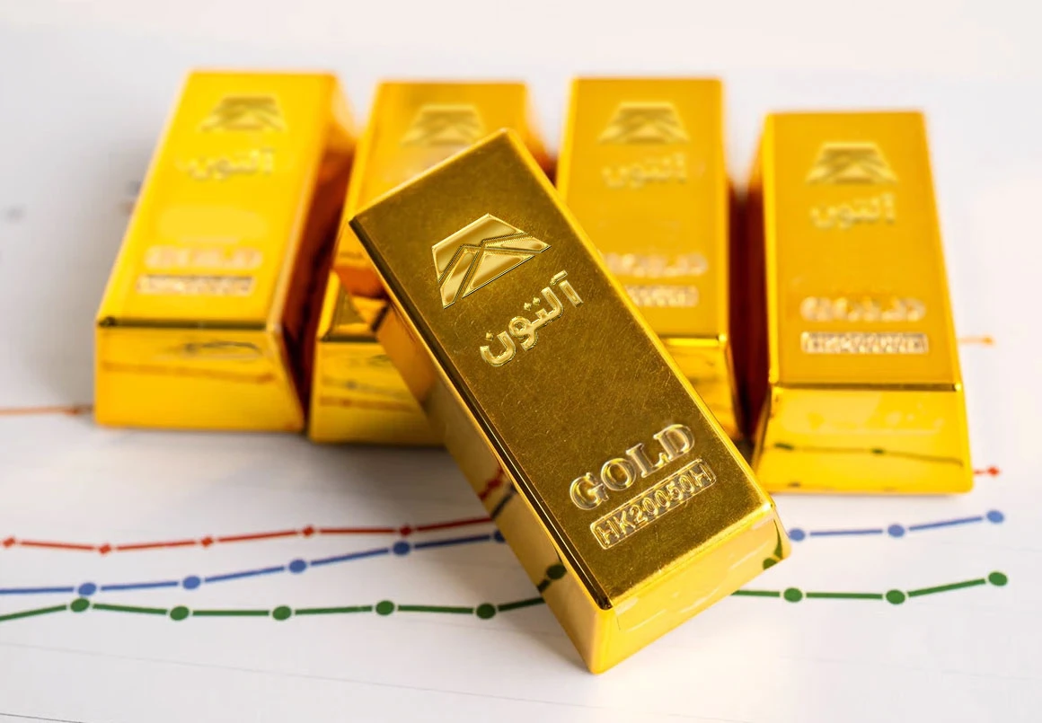 تصویر شمش طلا برای یک صندوق طلا