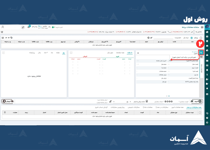 از طریق جستجوی نماد