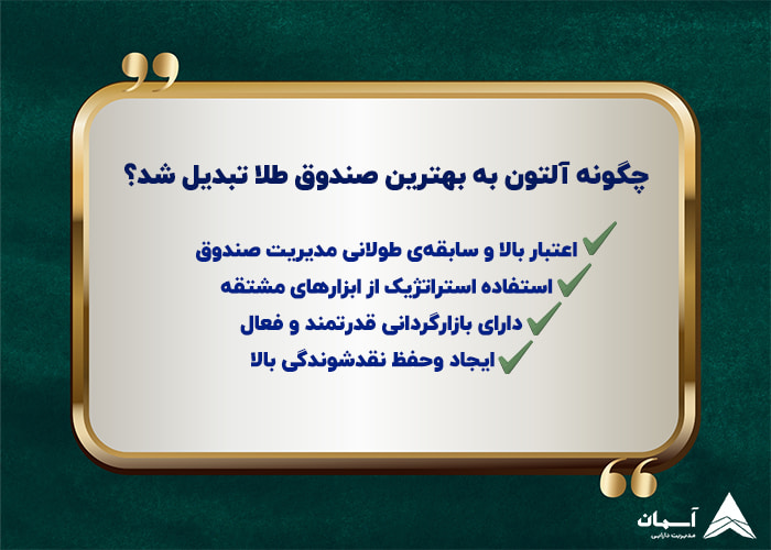 تصویر آلتون بهترین صندوق طلا