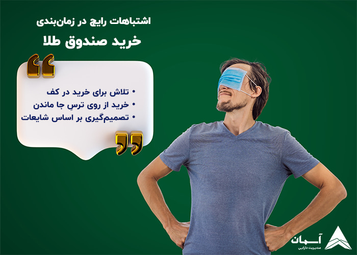 تضویر اشتباهات رایج در صندوق طلا